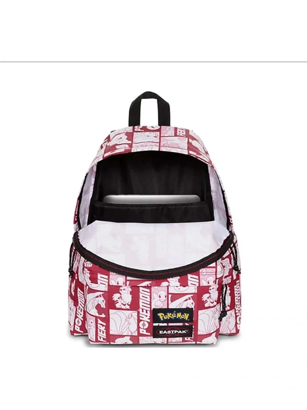 EASTPAK x Pokémon Graphic Print Backpack Red/White Zip Front Pocket Bottle